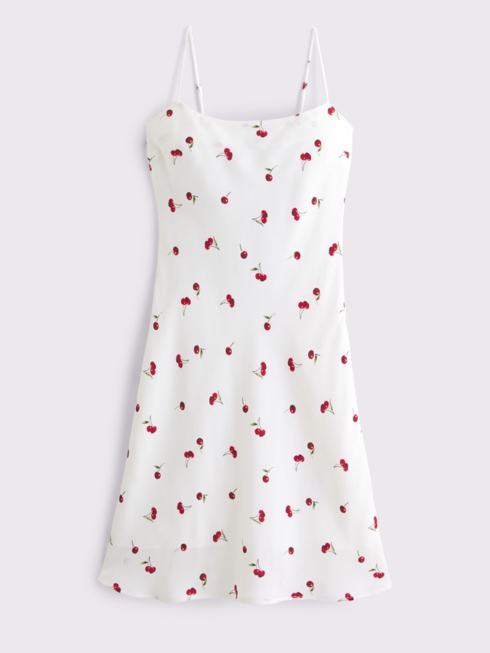 Abercrombie & Fitch White Mini Dress with Red Cherry Print